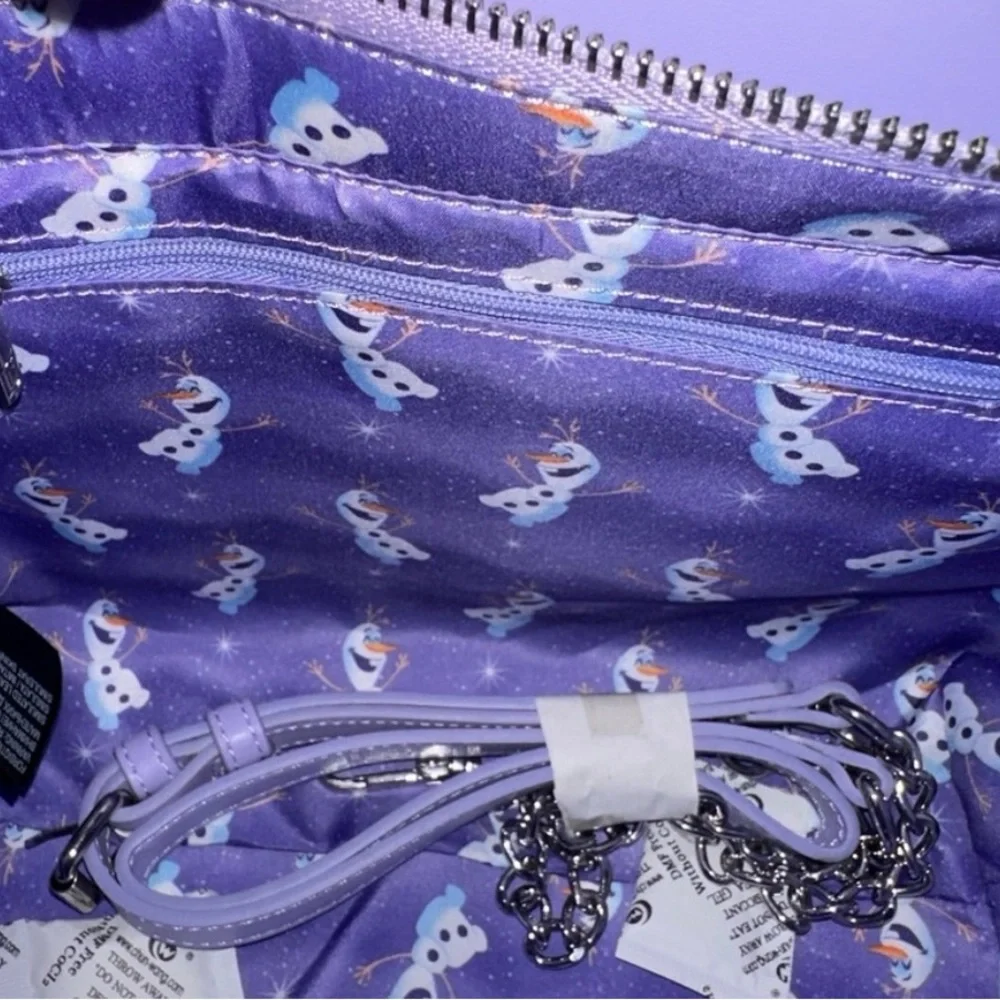 Loungefly Disney Frozen Elsa Olaf Anna Kristoff Castle Crossbody Bag/purse - Picture 11 of 12